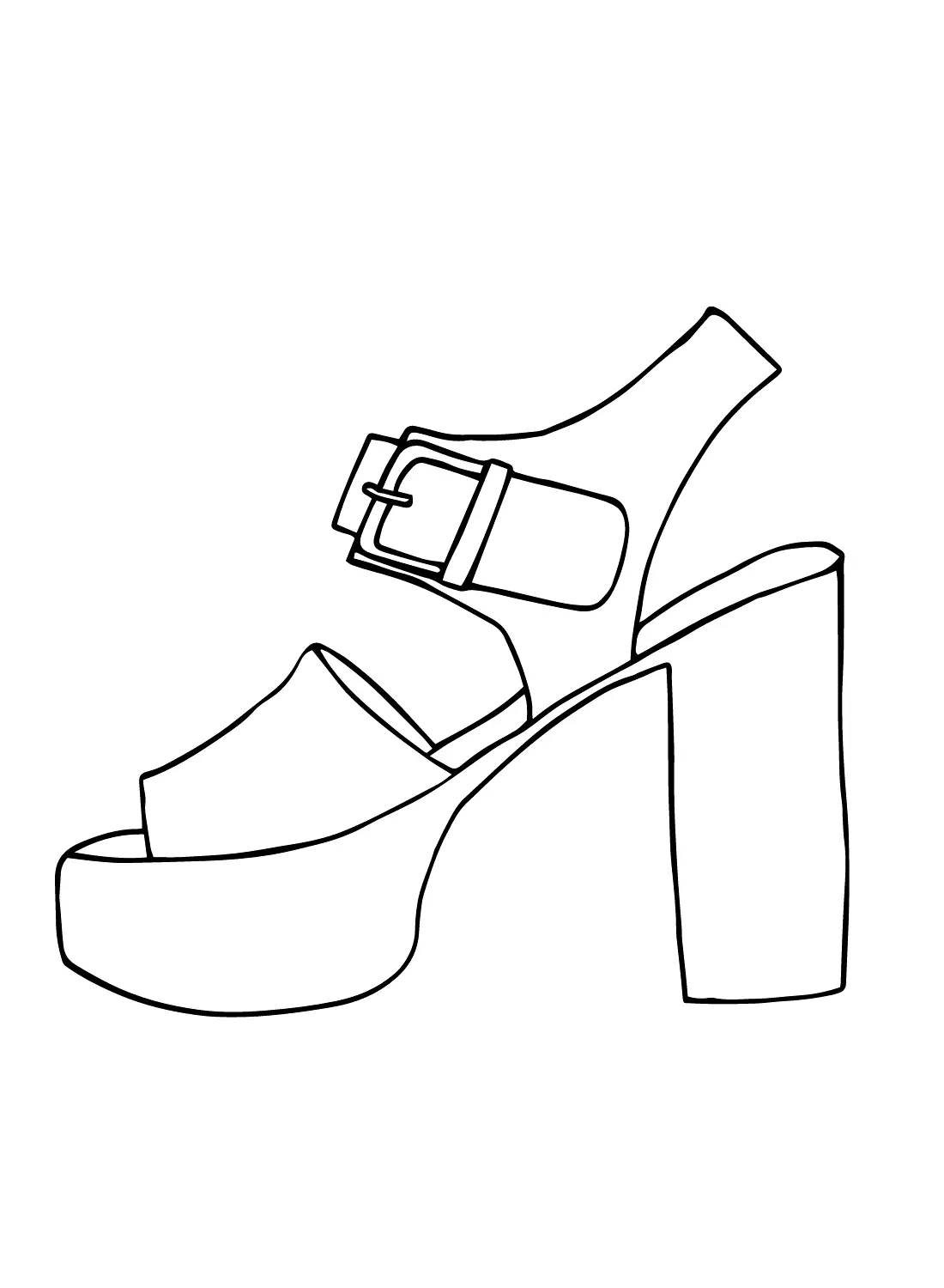 Sandals Coloring Pages