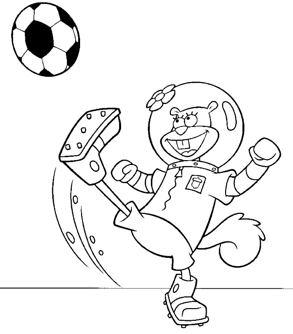 Sandy Cheeks Coloring Pages