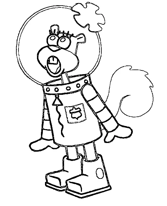 Sandy Cheeks Coloring Pages