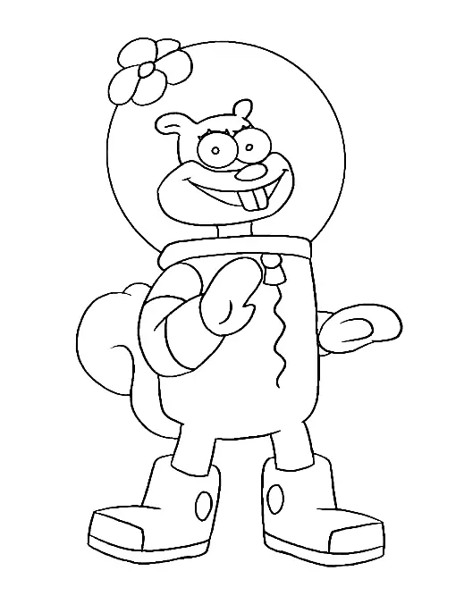 Sandy Cheeks Coloring Pages