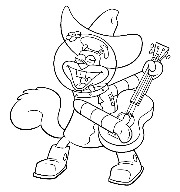 Sandy Cheeks Coloring Pages