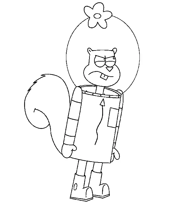 Sandy Cheeks Coloring Pages