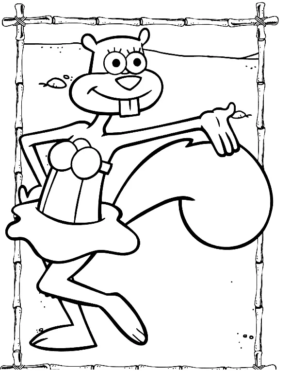 Sandy Cheeks Coloring Pages