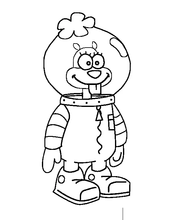 Sandy Cheeks Coloring Pages