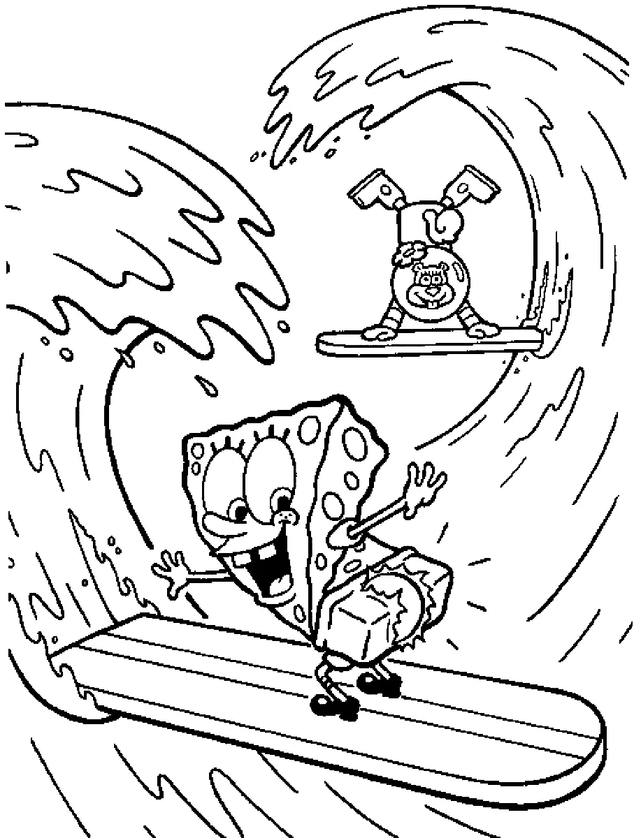 Sandy Cheeks Coloring Pages