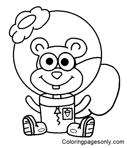 Sandy Cheeks Coloring Pages