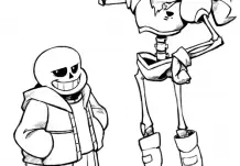 Sans Coloring Pages