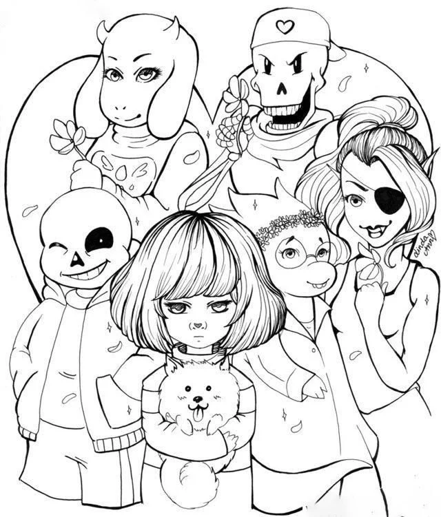 Sans Coloring Pages