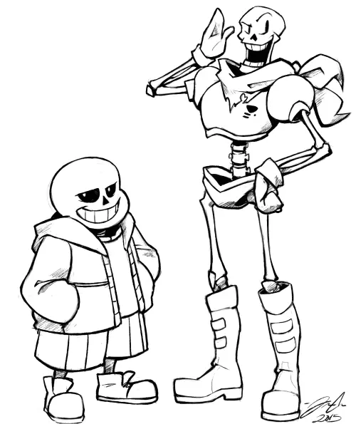 Sans Coloring Pages