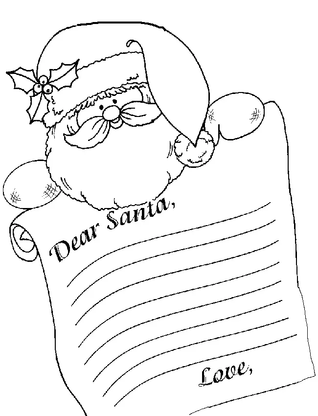 Santa List Coloring Pages