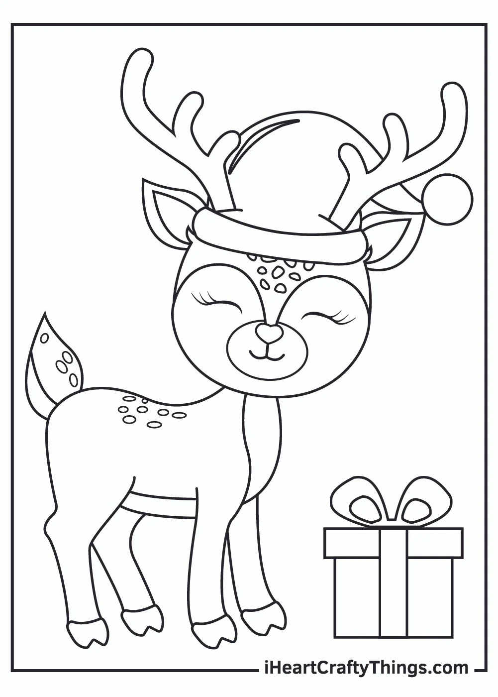 Santa Reindeer Coloring Pages