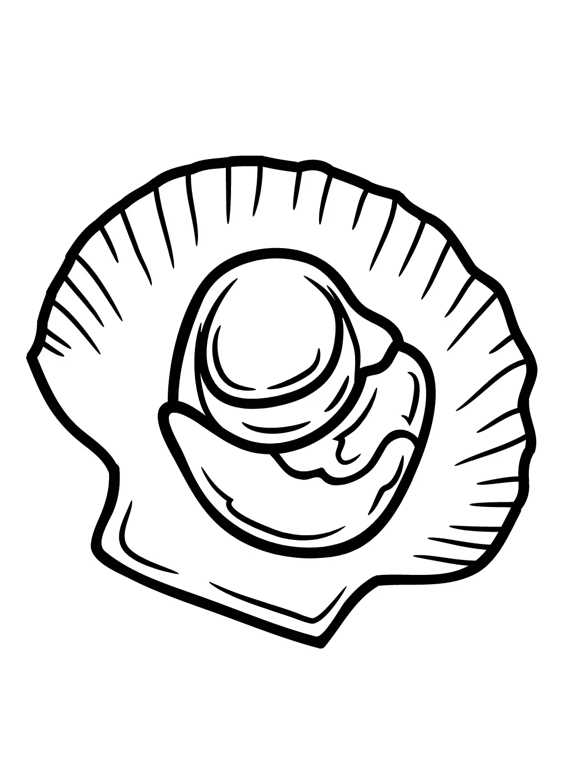 Scallop Coloring Pages