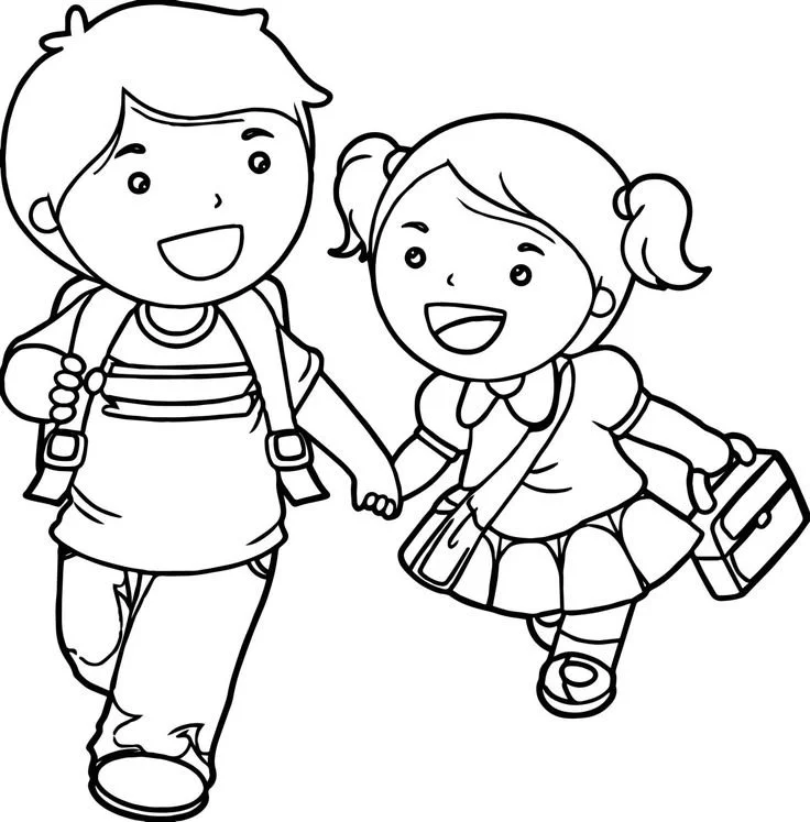 School Boy Coloring Pages