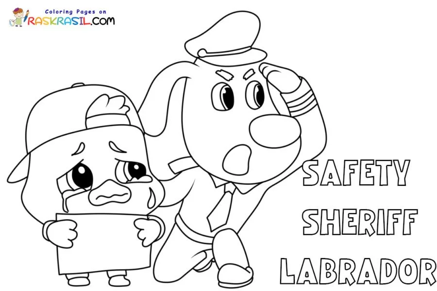 Sheriff Labrador Coloring Pages