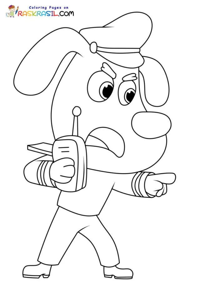 Sheriff Labrador Coloring Pages