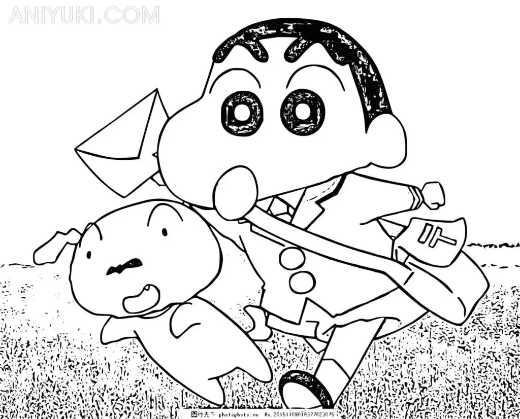 Shin chan Coloring Pages