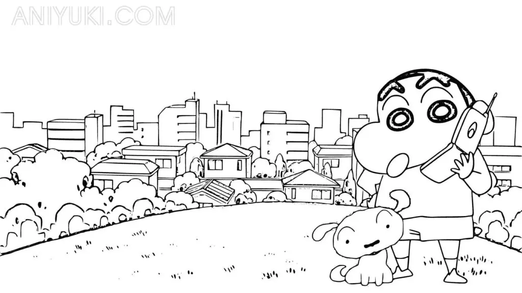 Shin chan Coloring Pages