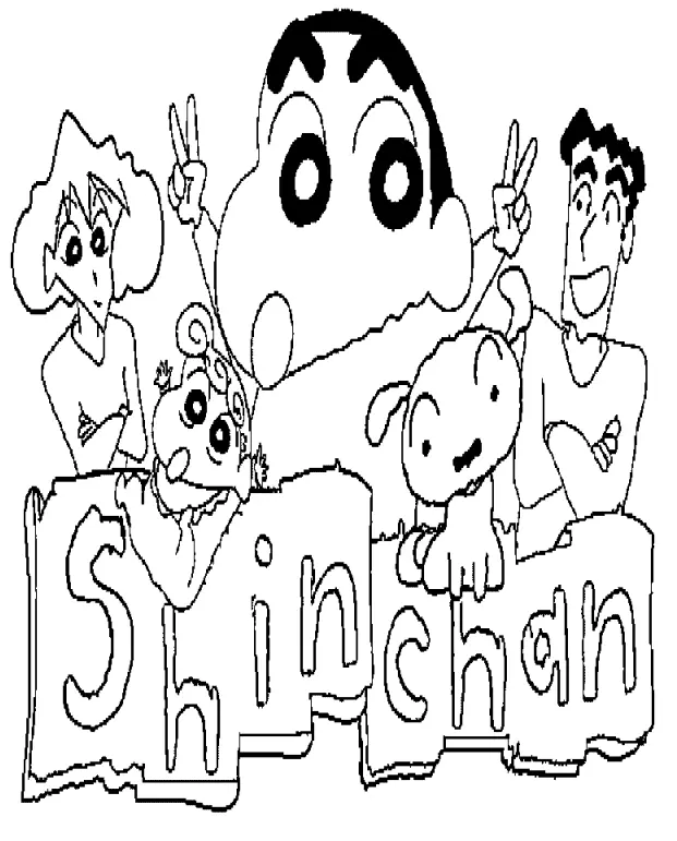 Shin chan Coloring Pages