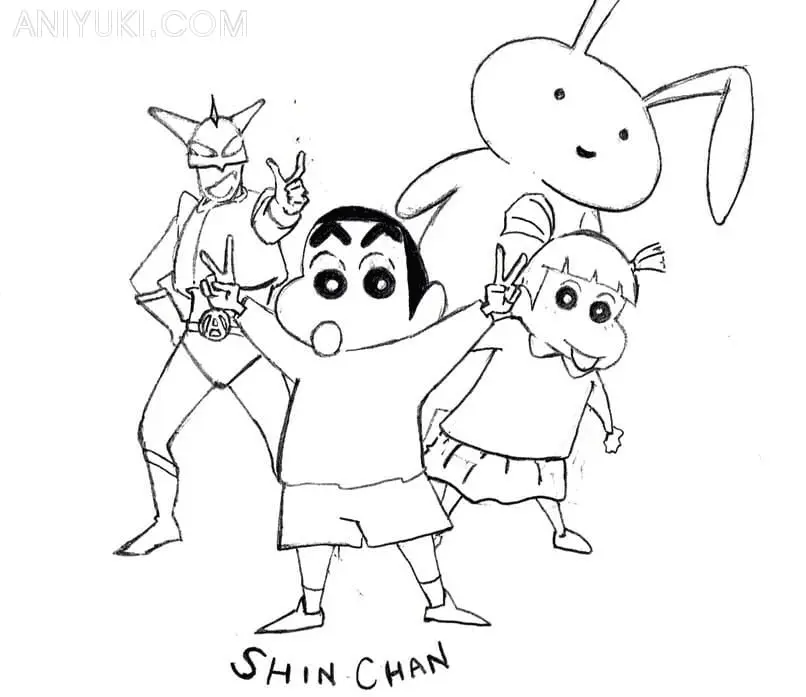 Shin chan Coloring Pages