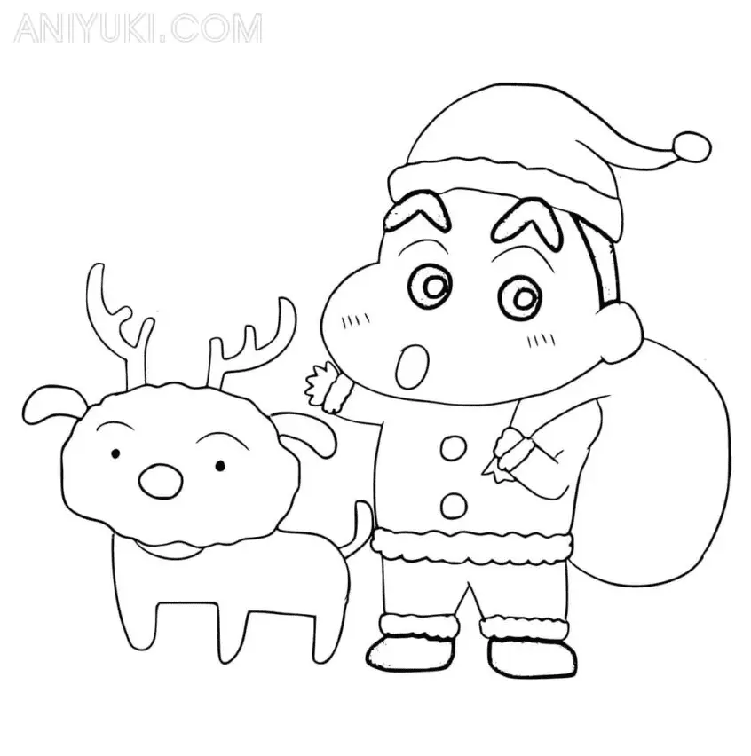 Shin chan Coloring Pages