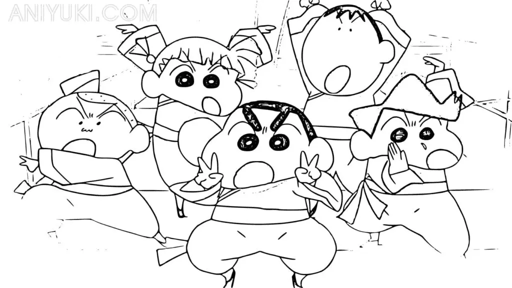 Shin chan Coloring Pages