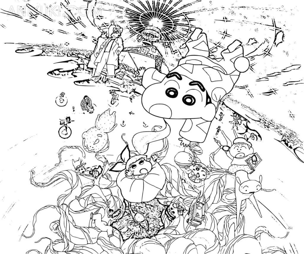 Shin chan Coloring Pages