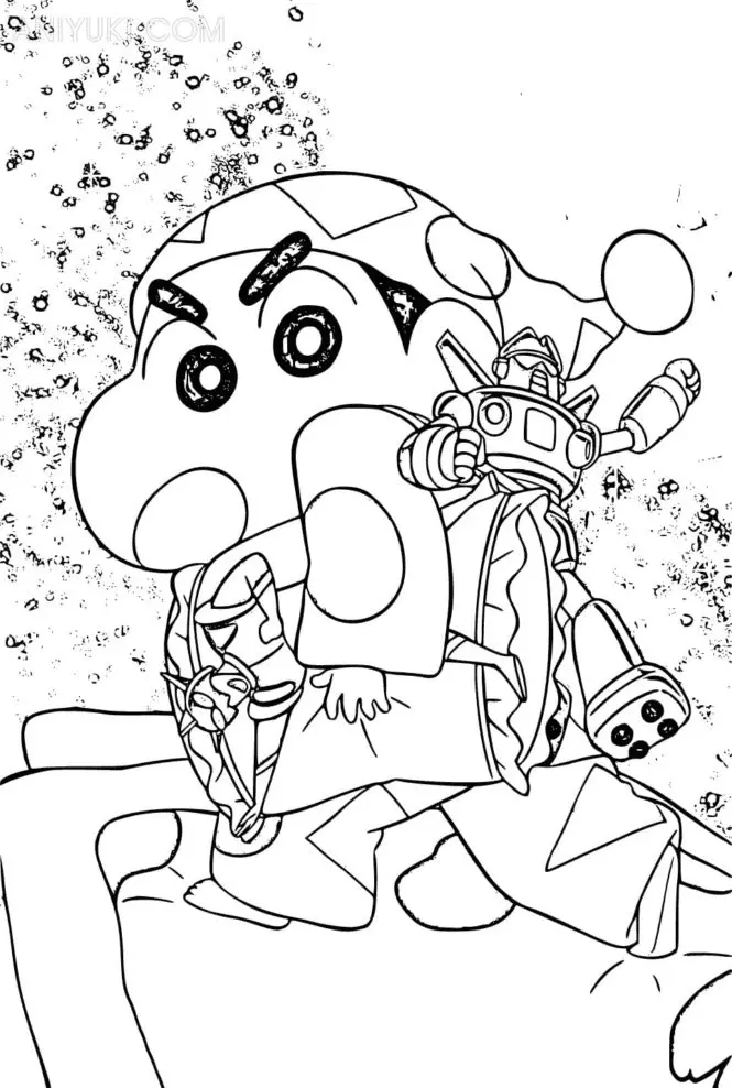 Shin chan Coloring Pages