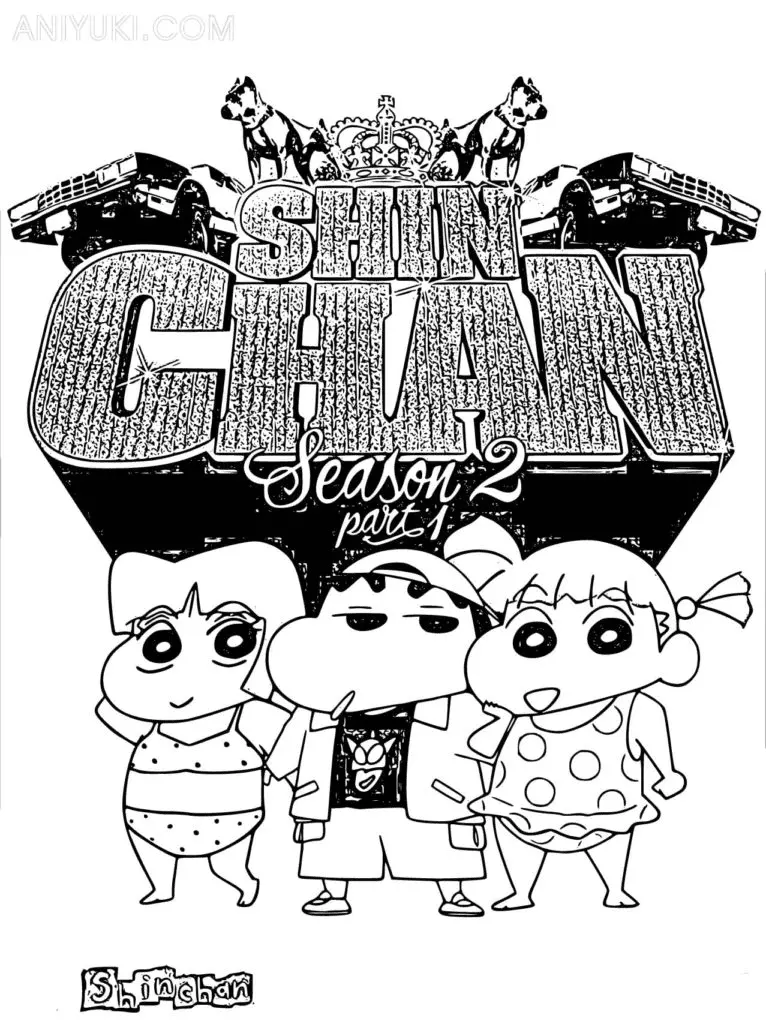 Shin chan Coloring Pages