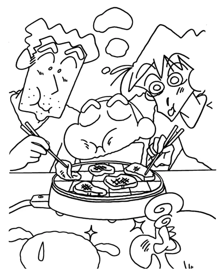 Shin chan Coloring Pages