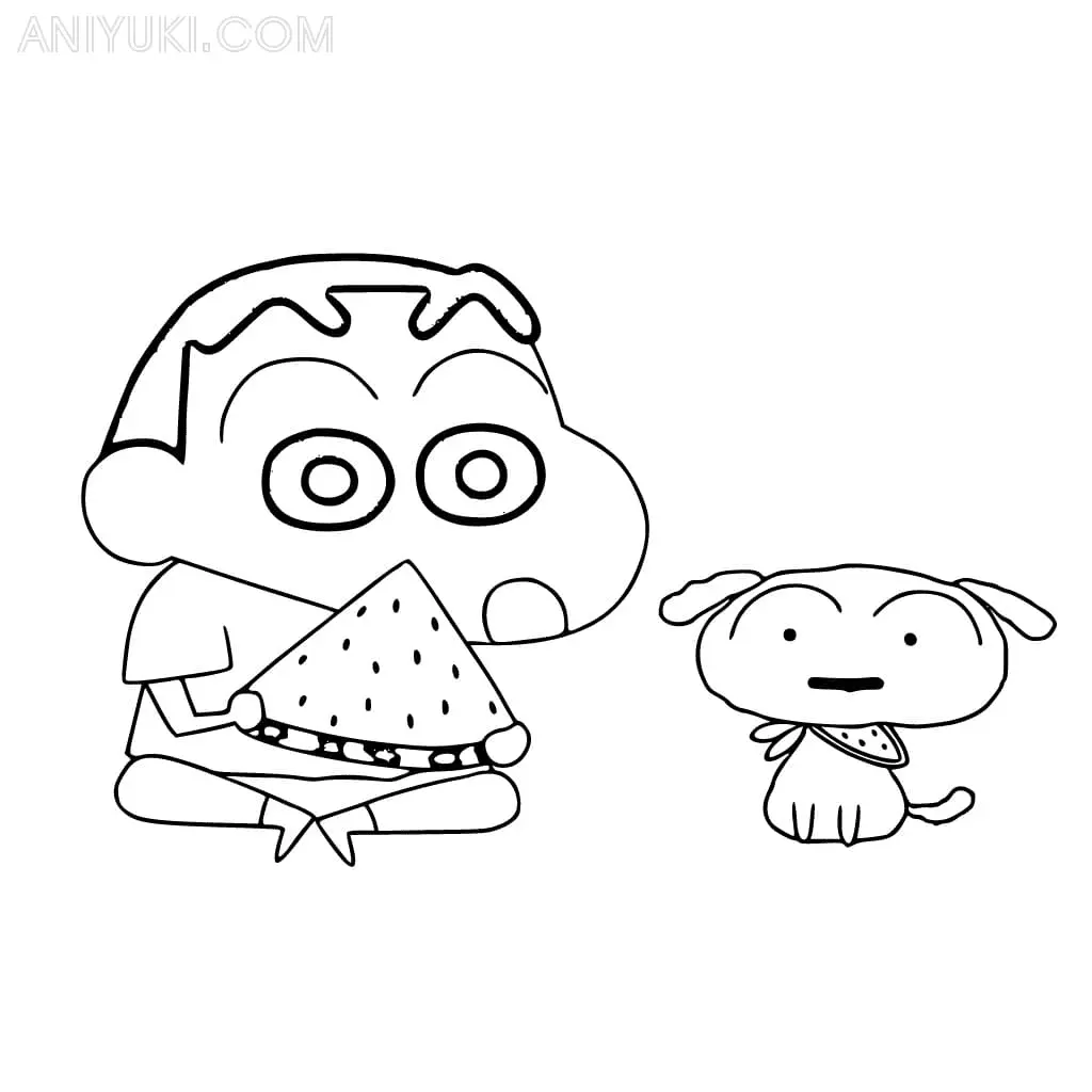 Shin chan Coloring Pages