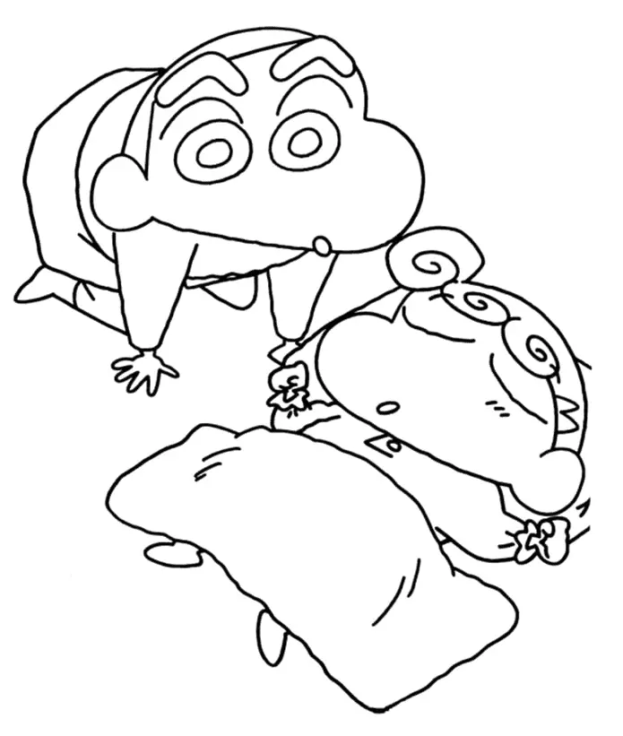 Shin chan Coloring Pages