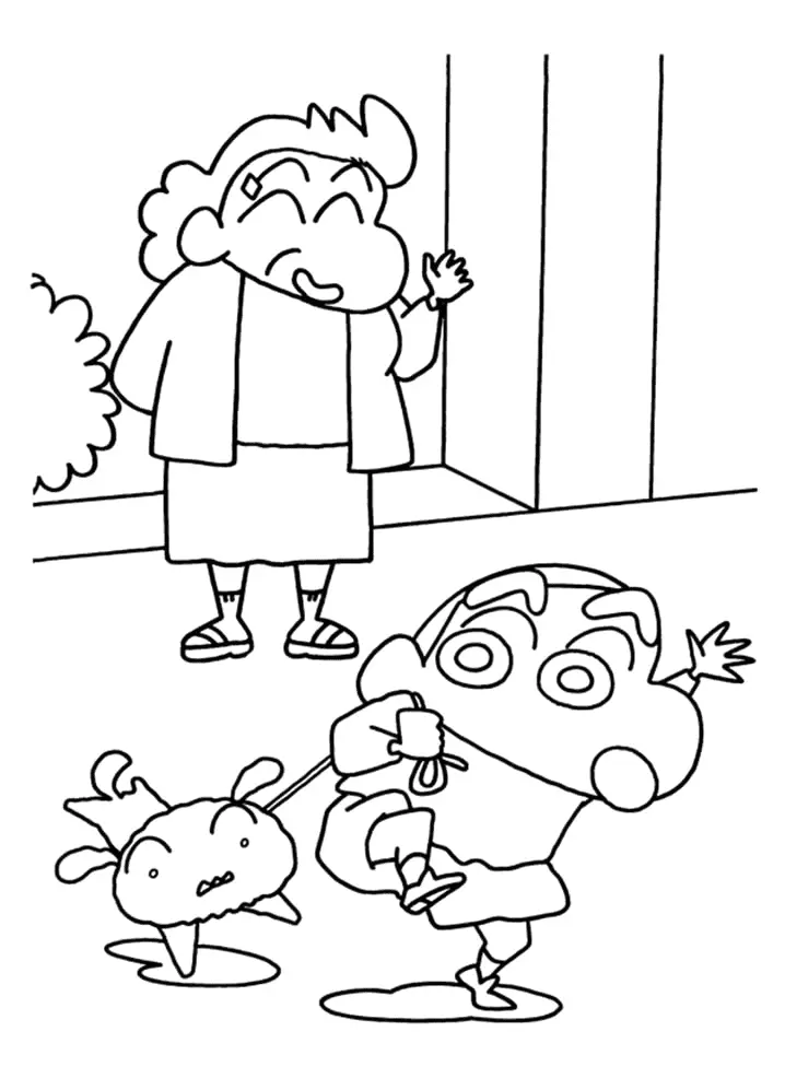 Shin chan Coloring Pages