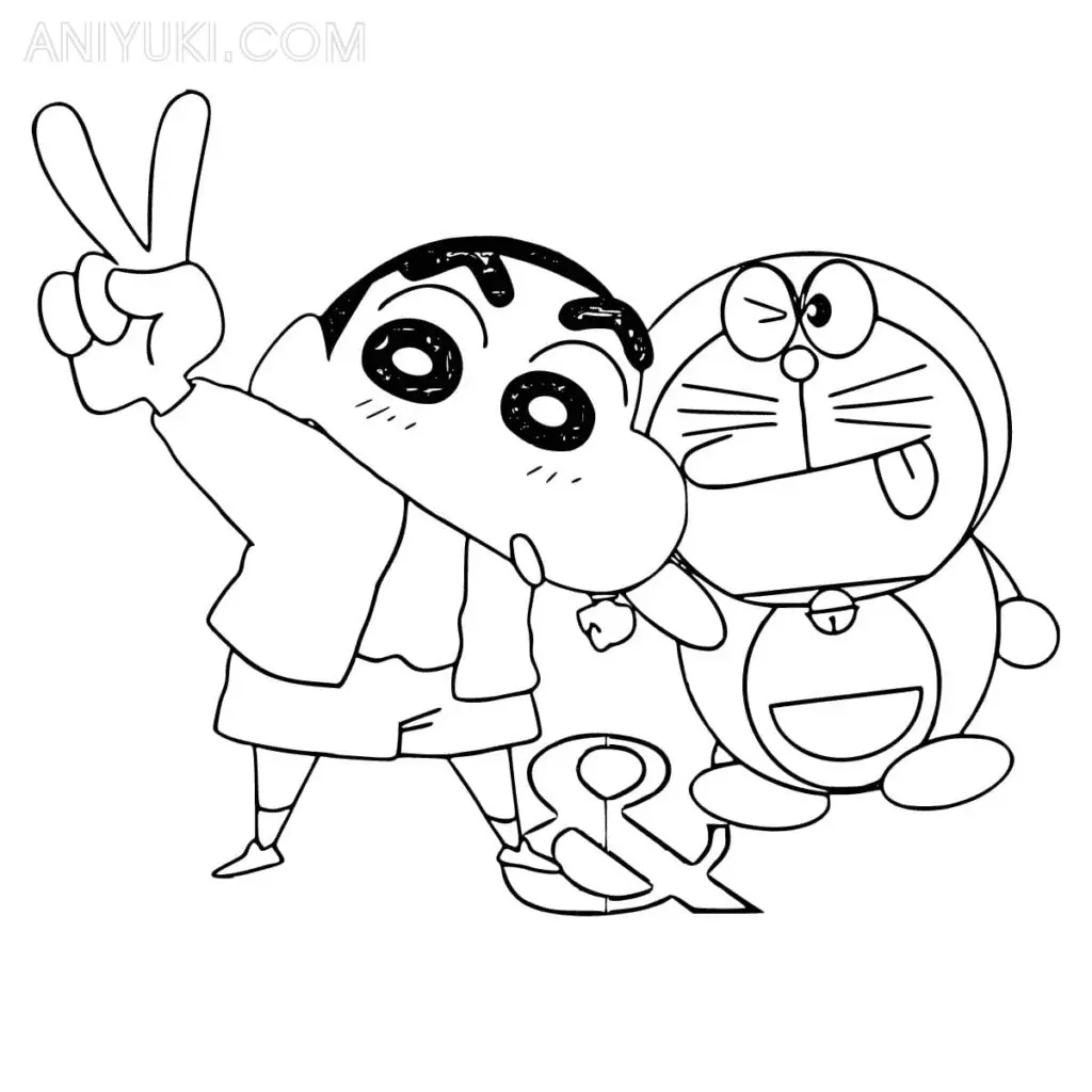 Shin chan Coloring Pages