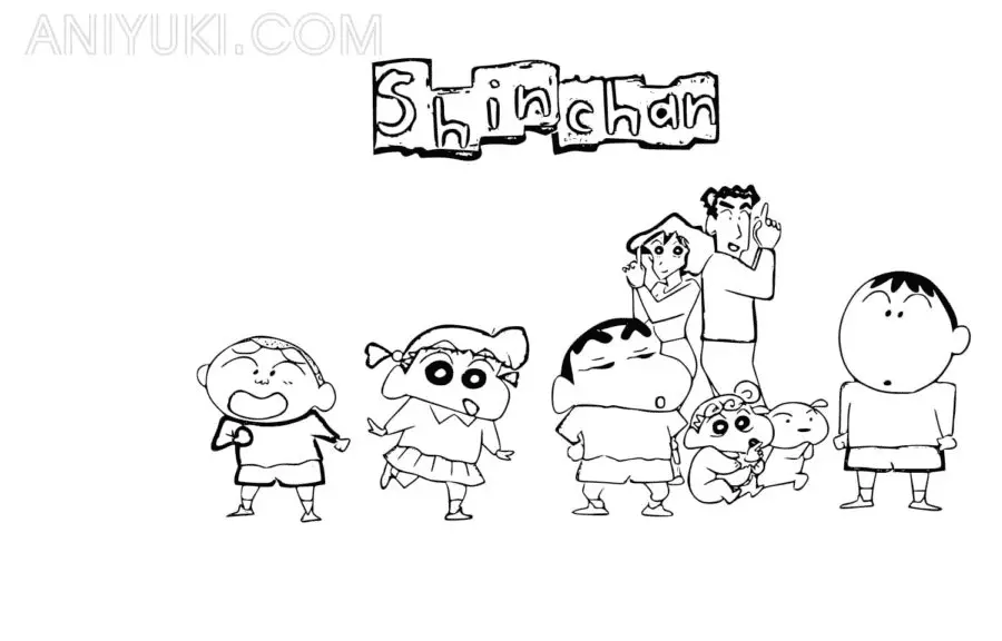 Shin chan Coloring Pages