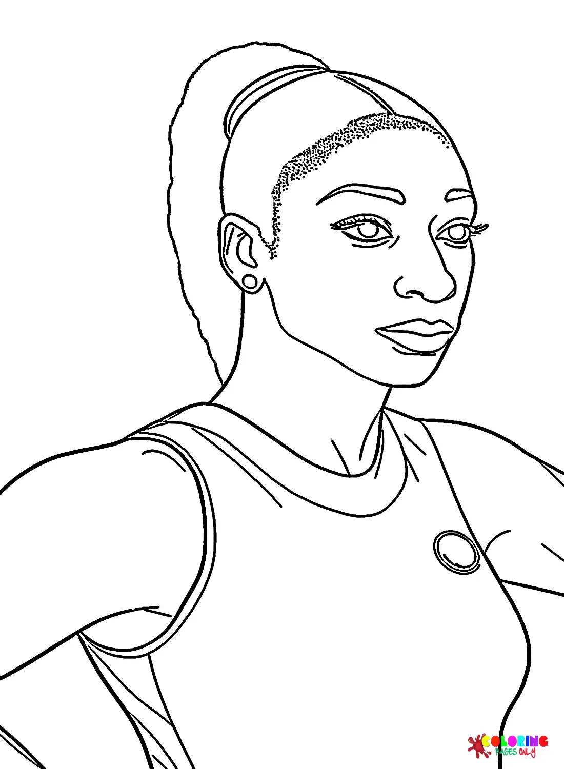 Simone Biles Coloring Pages