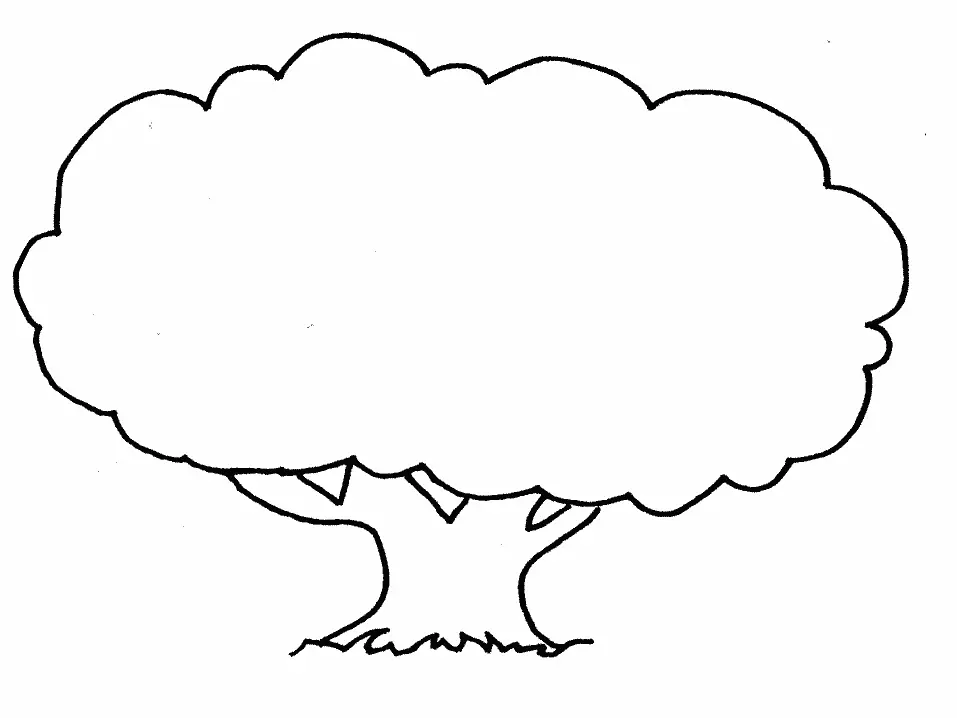 Simple Tree Coloring Pages