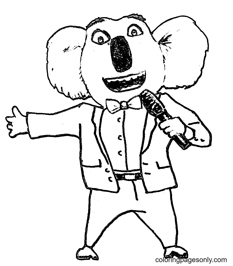 Sing Coloring Pages