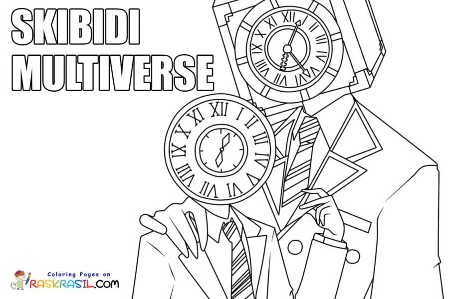 Skibidi Multiverse Coloring Pages