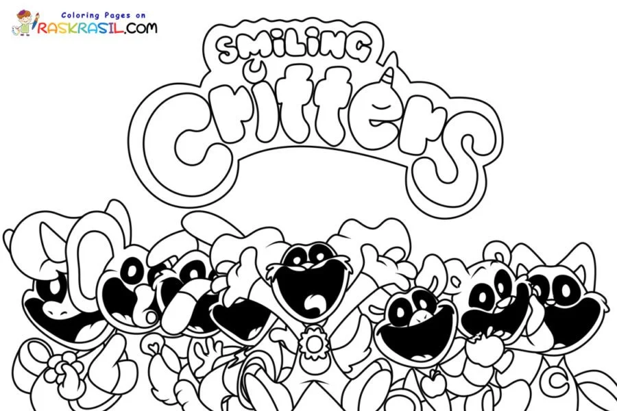 Smiling Critters Coloring Pages