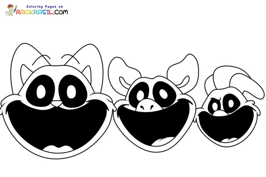 Smiling Critters Coloring Pages