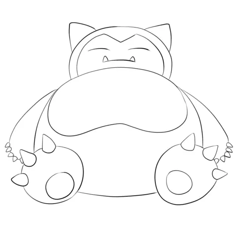 Snorlax Coloring Pages