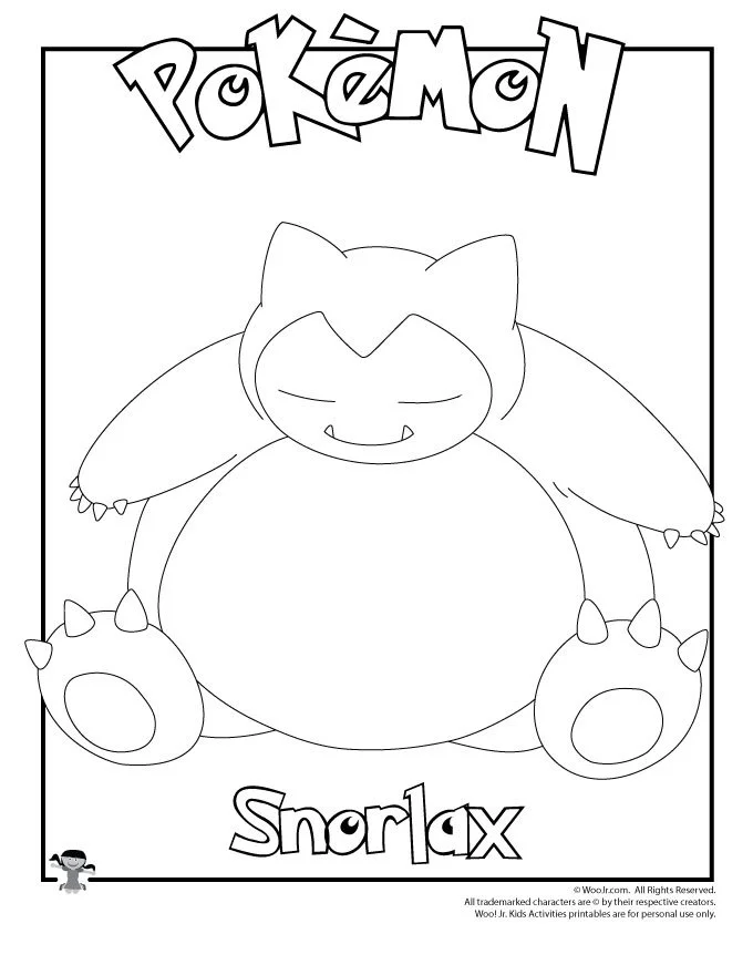 Snorlax Coloring Pages