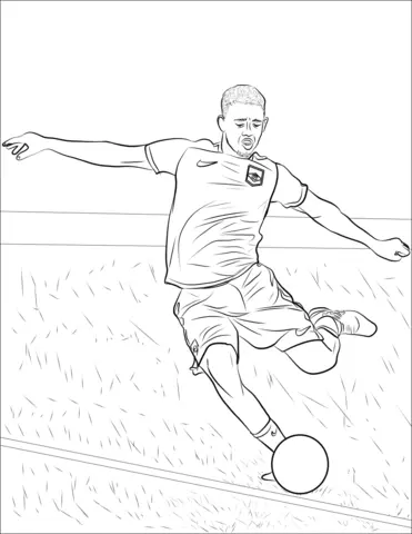 Soccer Players Coloring Pages