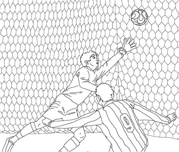 Soccer Players Coloring Pages