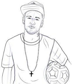 Soccer Players Coloring Pages