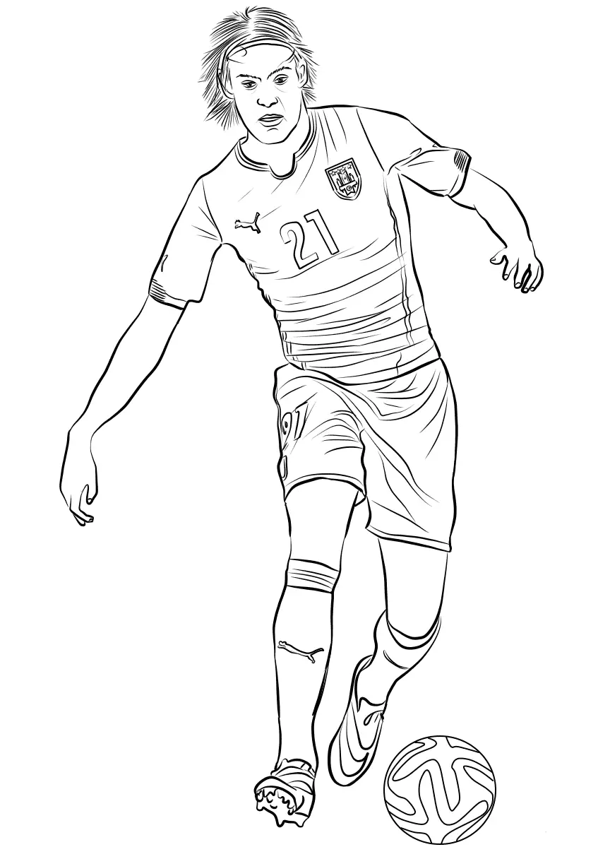 Soccer Players Coloring Pages