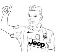 Soccer Players Coloring Pages