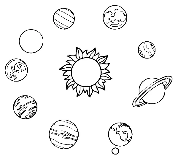 Solar System Coloring Pages