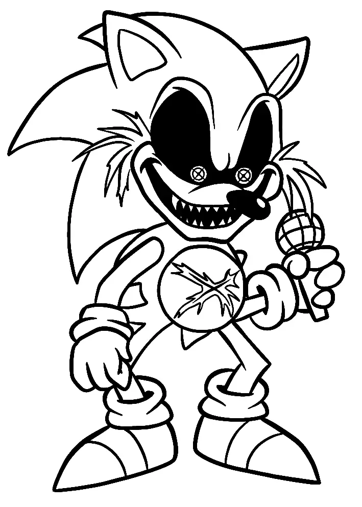 Sonic Exe Coloring Pages