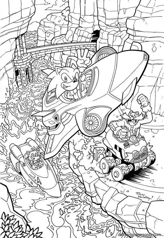 Sonic the Hedgehog 2 Coloring Pages